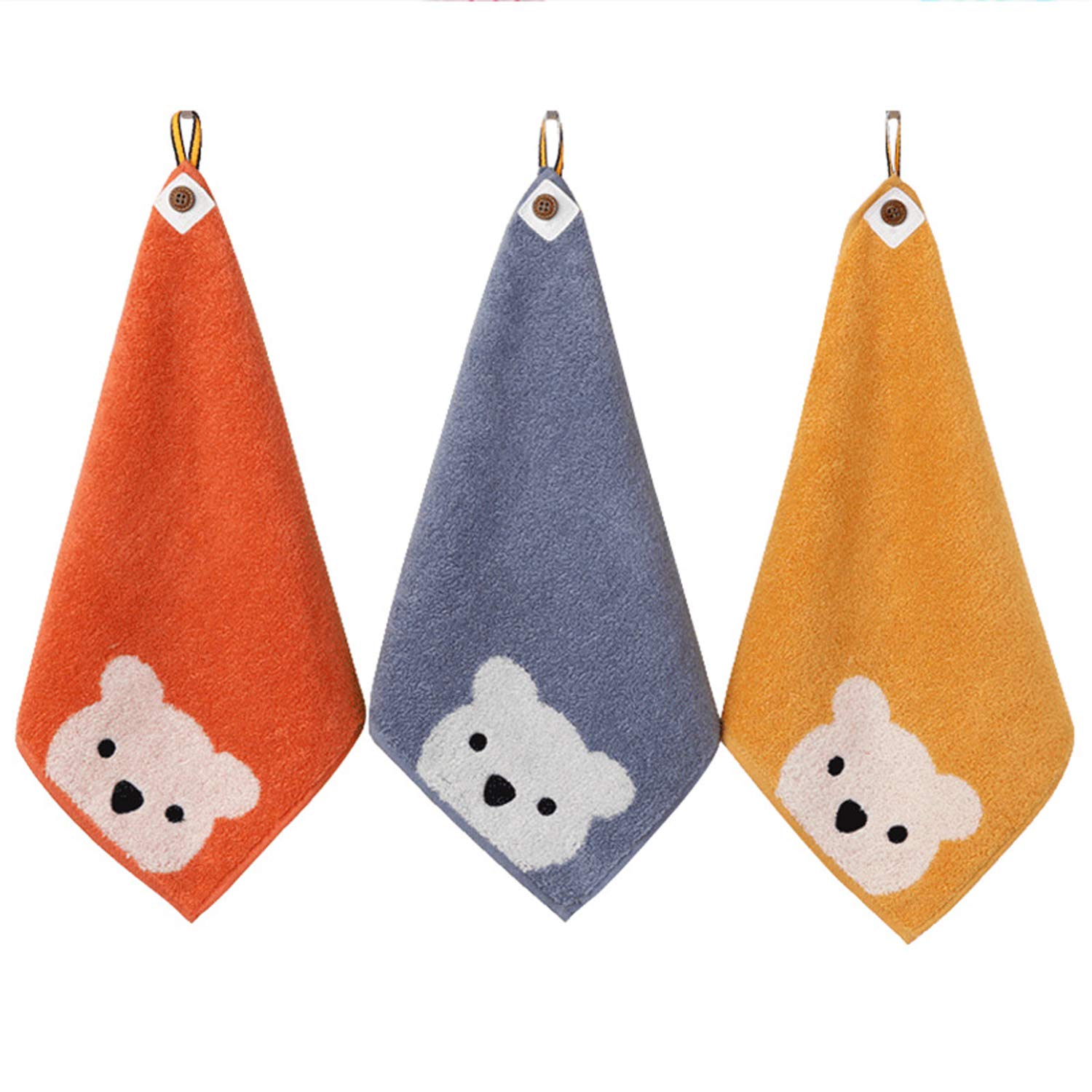 251026150909259_1 3 Pcs Premium Cotton Washcloths,Soft & Fluffy,Super Absorbent & No Lint Handkerchief for Children and Baby-11.8"x11.8" - Image 1